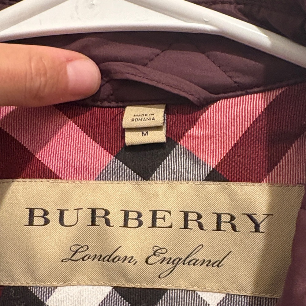 Burberry Deep Burgundy Quilted Jacket - Picture 2 of 6